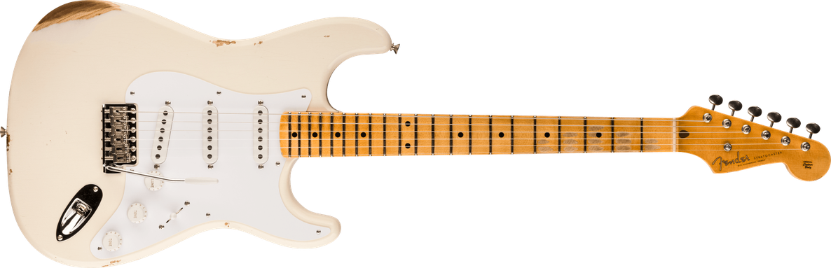 Limited Edition Fat 1954 Stratocaster® Relic® with Closet Classic Hardware, 1-Piece Quartersawn Maple Neck Fingerboard, Aged Arctic White